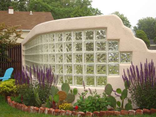 South Jersey Glass Block Installation and design outdoor wall